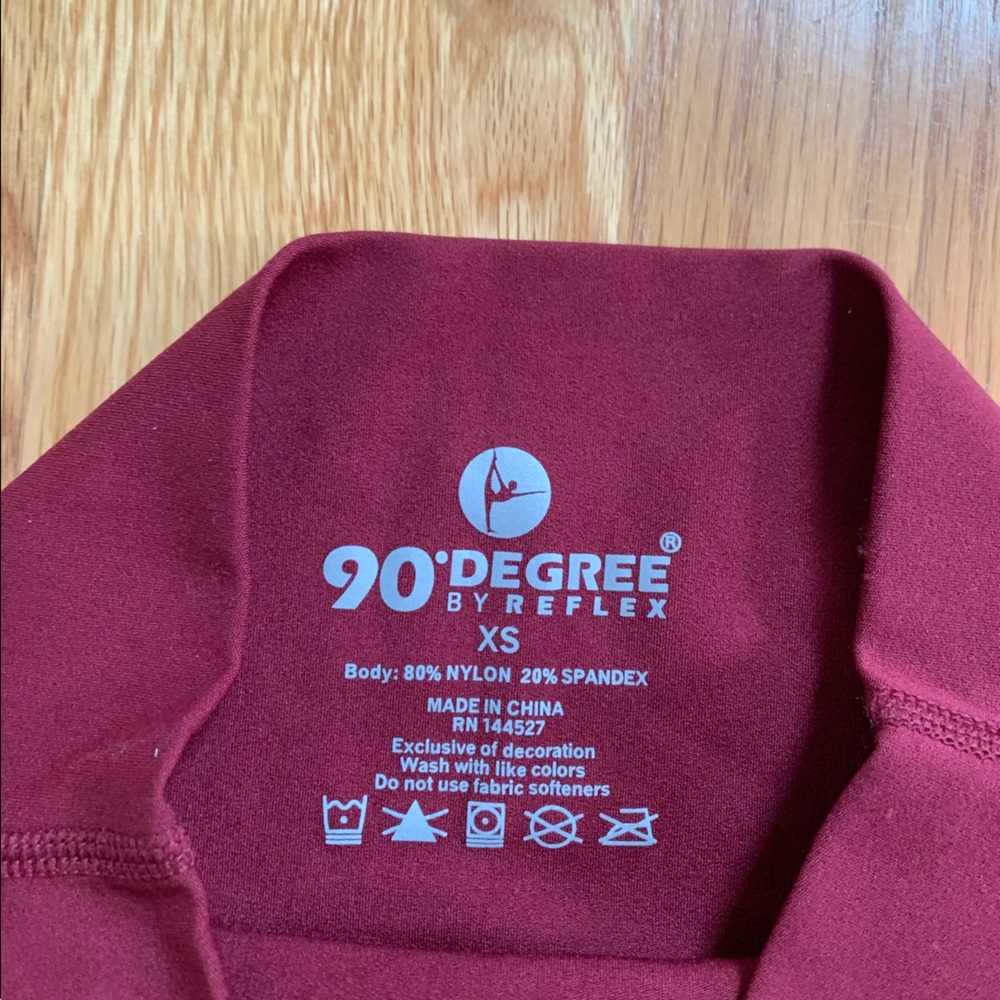90 Degree red womens leggings size xs